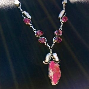 Sea Sediment Biwa Pearls Crystal Quartz Necklace